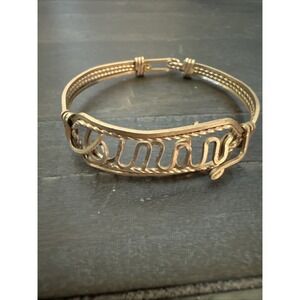 Vintage 1970's Gold Wire Wrapped Name Bracelet CINDY Child 1.75"